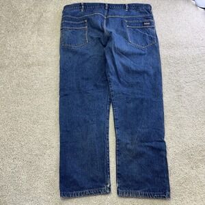 Thrashed Vtg Madewell Flannel Lined Jeans plaid Perfectly Faded Grunge 42x30